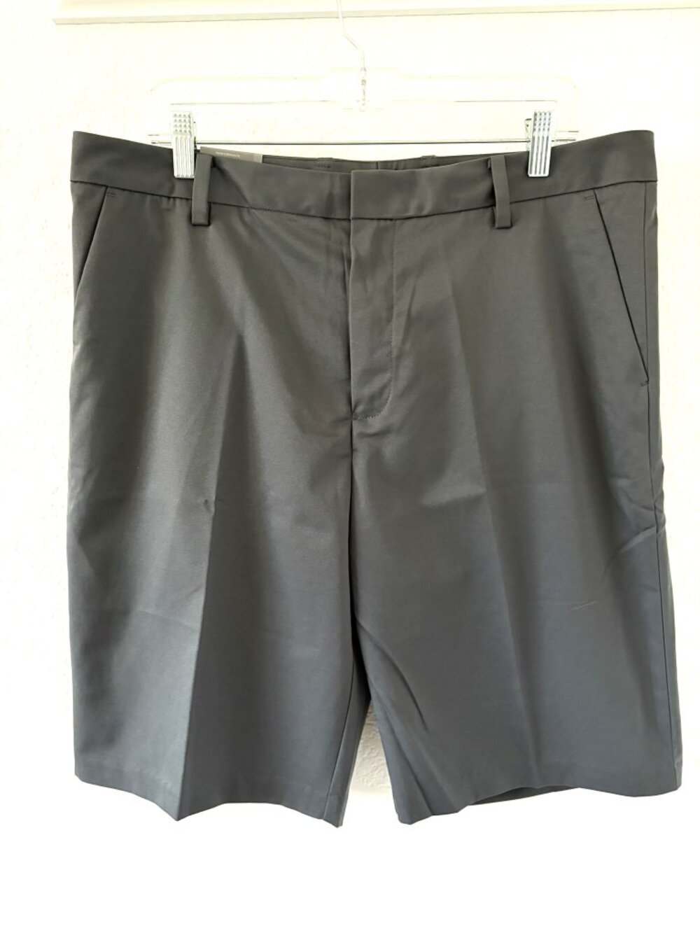 Ashworth Performance Grey Flat Front Walking Short - W35